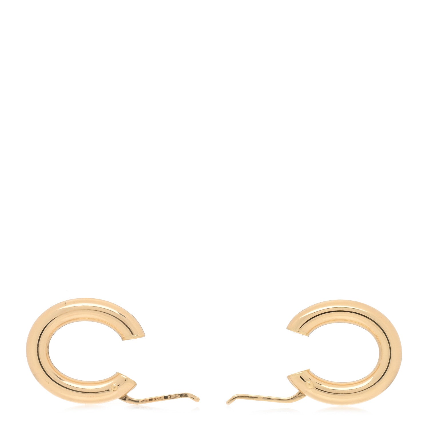 Roberto Coin 18K Yellow Gold Classics Oval Hoop Earrings 3 of 4