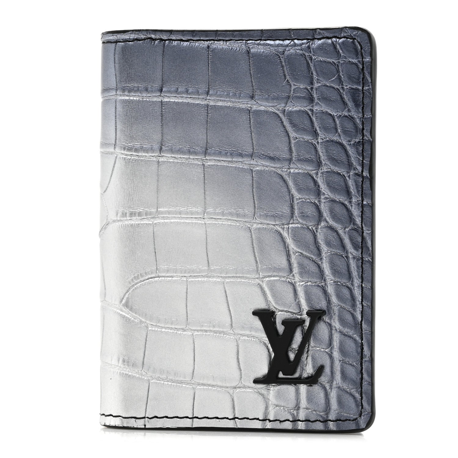 Louis Vuitton Metallic Alligator Pocket Organizer Silver Multicolor 1 of 7
