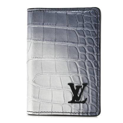Louis Vuitton Metallic Alligator Pocket Organizer Silver Multicolor 1 of 7