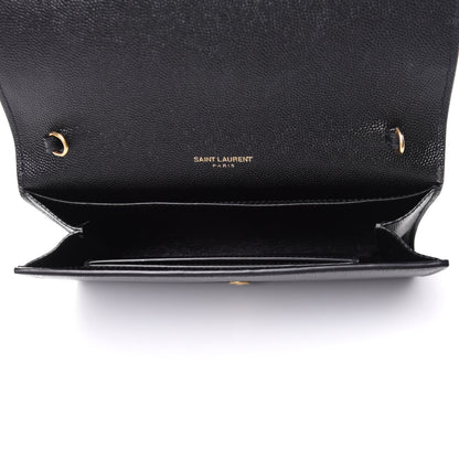 Saint Laurent Grain De Poudre Uptown Chain Wallet Black 8 of 11