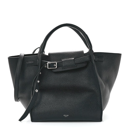 Celine Supple Grained Calfskin Small Long Strap Big Bag Black 1 of 11