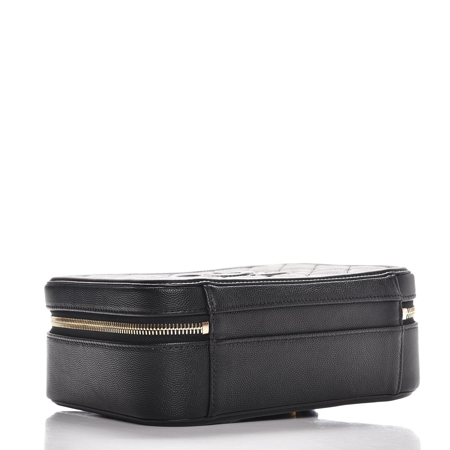 Caviar Quilted Medium CC Filigree Vanity Case Black