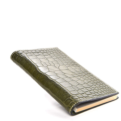Hermes Matte Alligator Globe Trotter Agenda Cover Vert Olive 4 of 8