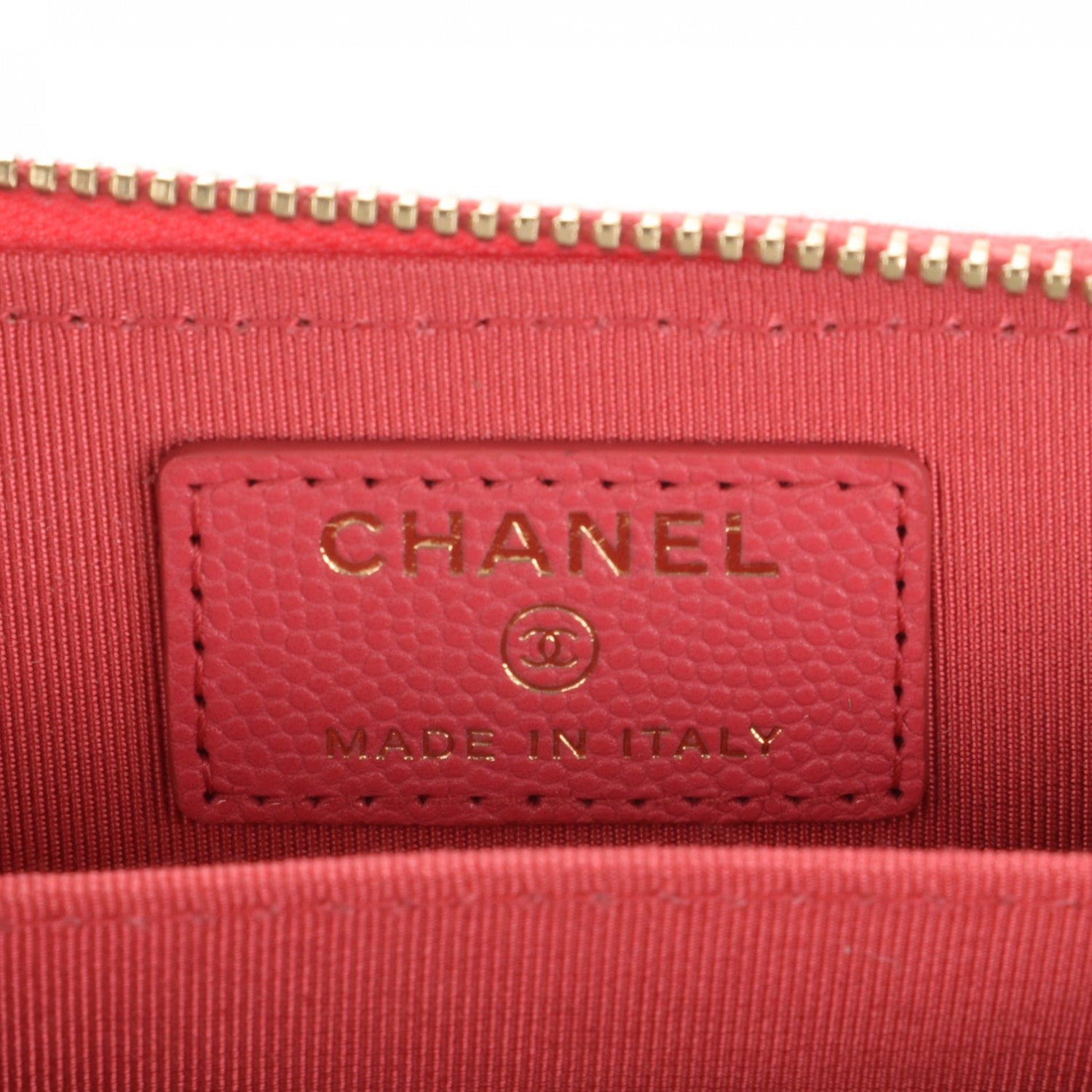 Chanel Caviar Quilted Zip Around Coin Purse Wallet Dark Pink 6 of 7