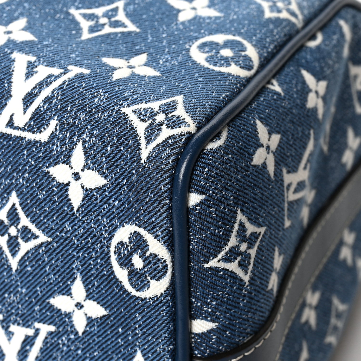 Louis Vuitton Monogram Jacquard Denim Speedy Bandouliere 25 Bleu 9 of 13