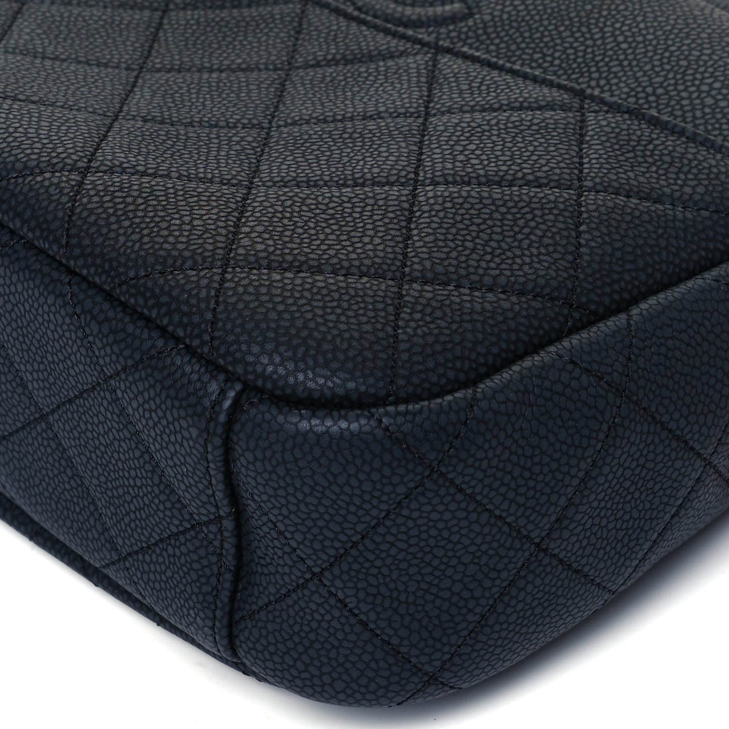 Caviar Quilted Medium Coco Tassel Camera Case Navy