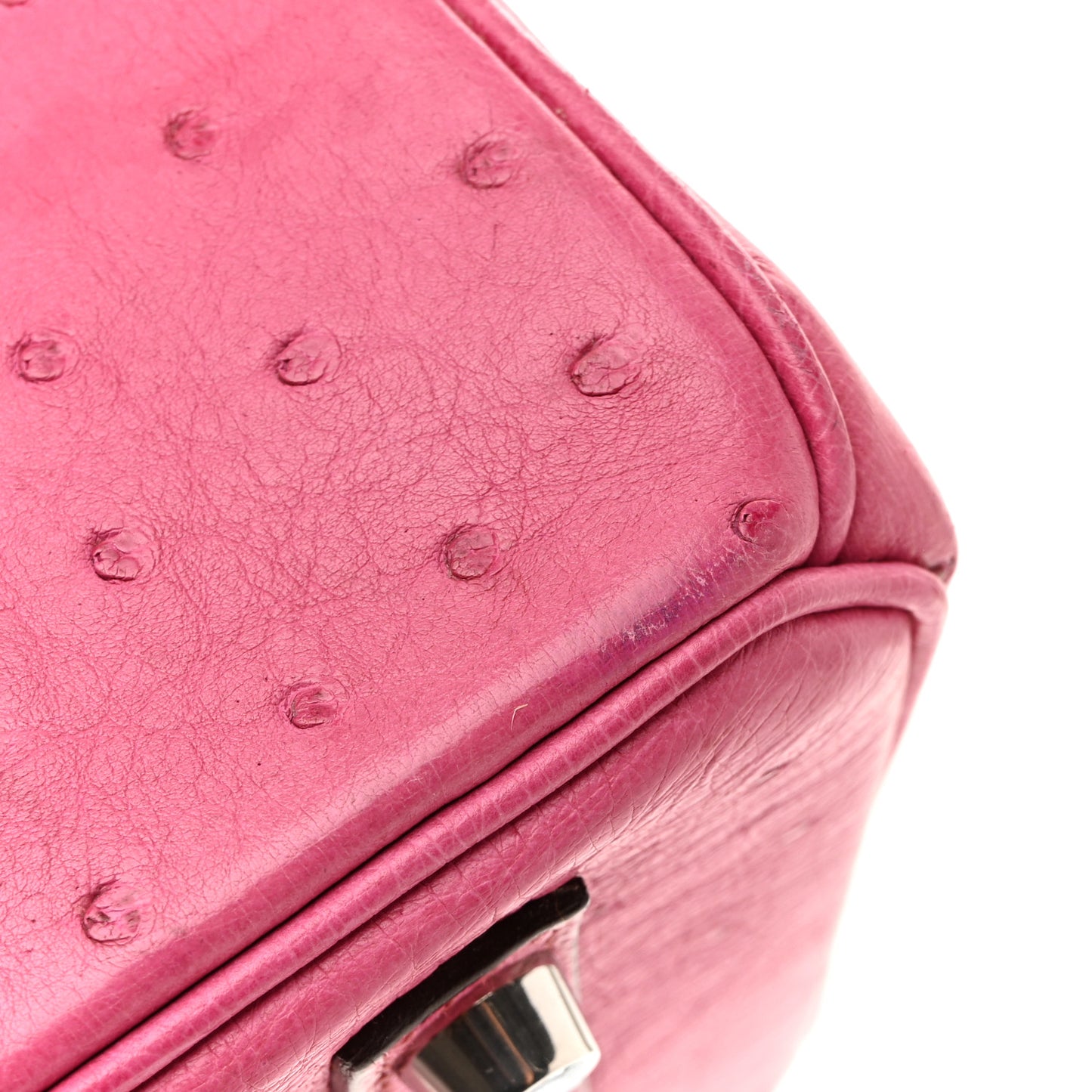 Ostrich Birkin 30 Rose Pourpre