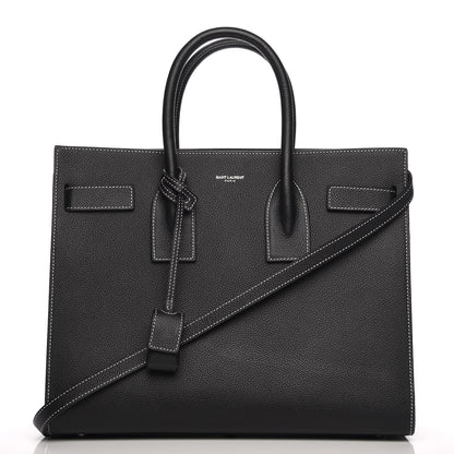 Saint Laurent Grained Calfskin Small Sac De Jour Black 1 of 7