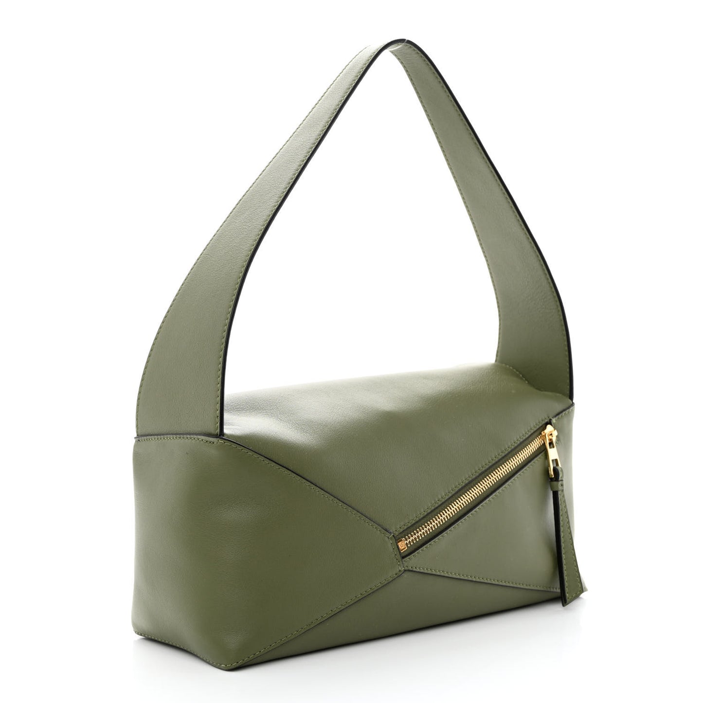 Calfskin Puzzle Hobo Avocado