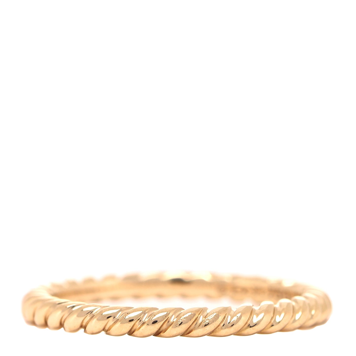 18K Rose Gold 2mm Cable Classics Band Ring 50 5.5