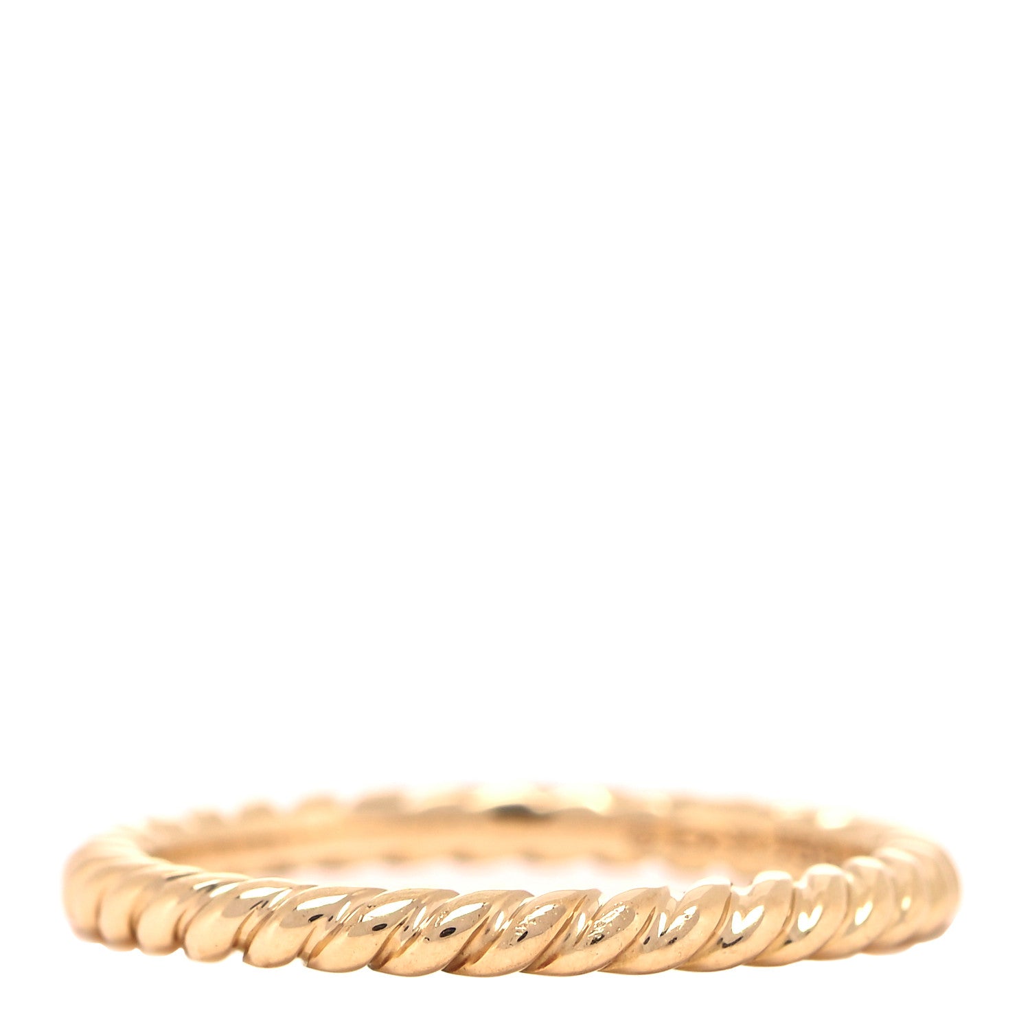 David Yurman 18K Rose Gold 2mm Cable Classics Band Ring 50 5.5 3 of 5