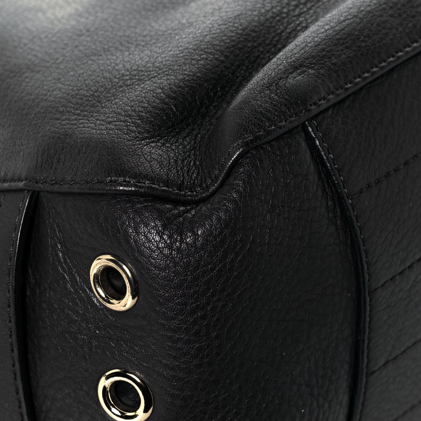 Soft Grain Calfskin Tillie Satchel Black