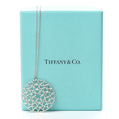 Tiffany Sterling Silver Paloma Picasso Crown of Hearts Medallion Pendant Necklace 6 of 6