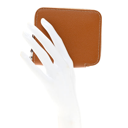 Hermes Epsom Silk'in Compact Wallet Gold 2 of 7