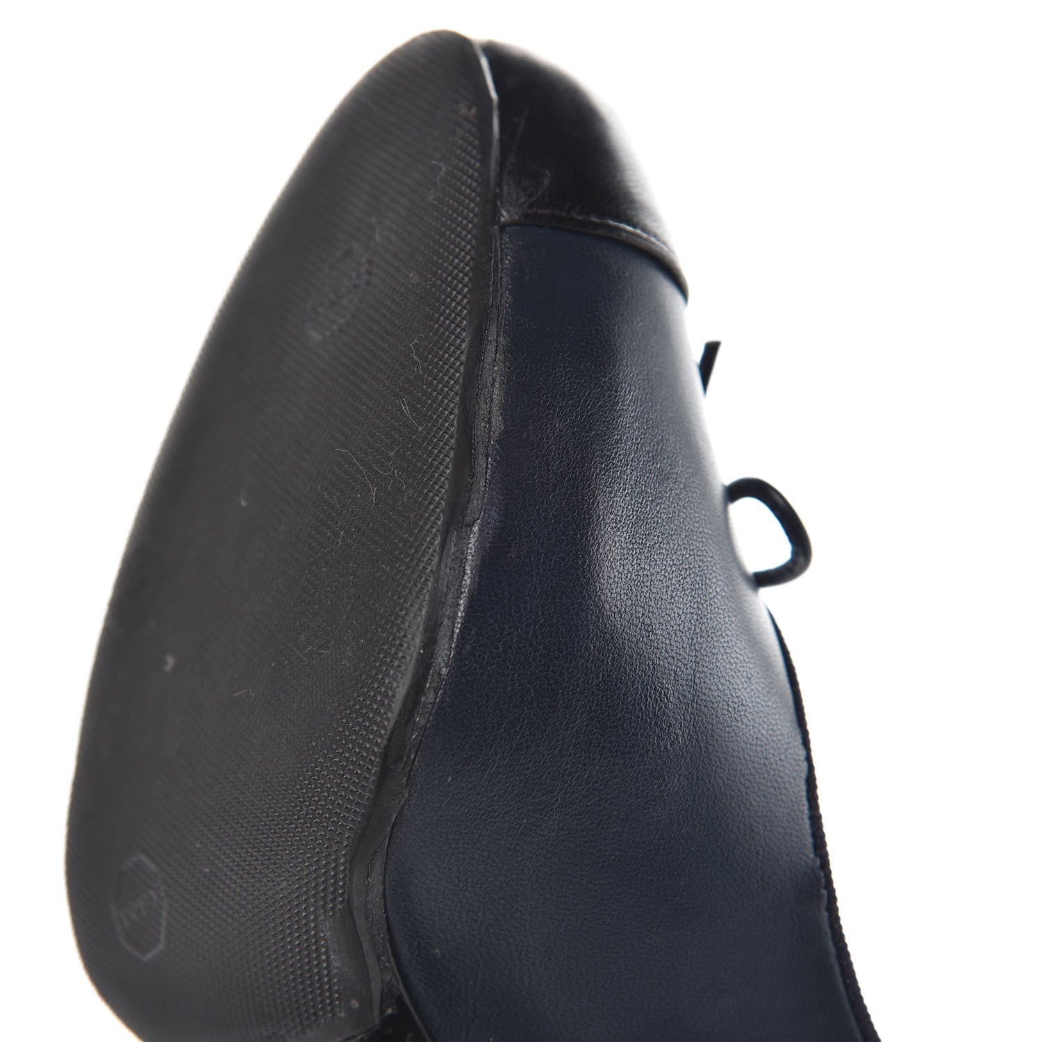Chanel Lambskin Cap Toe CC Pumps 38.5 Marine Fonce Black 11 of 12