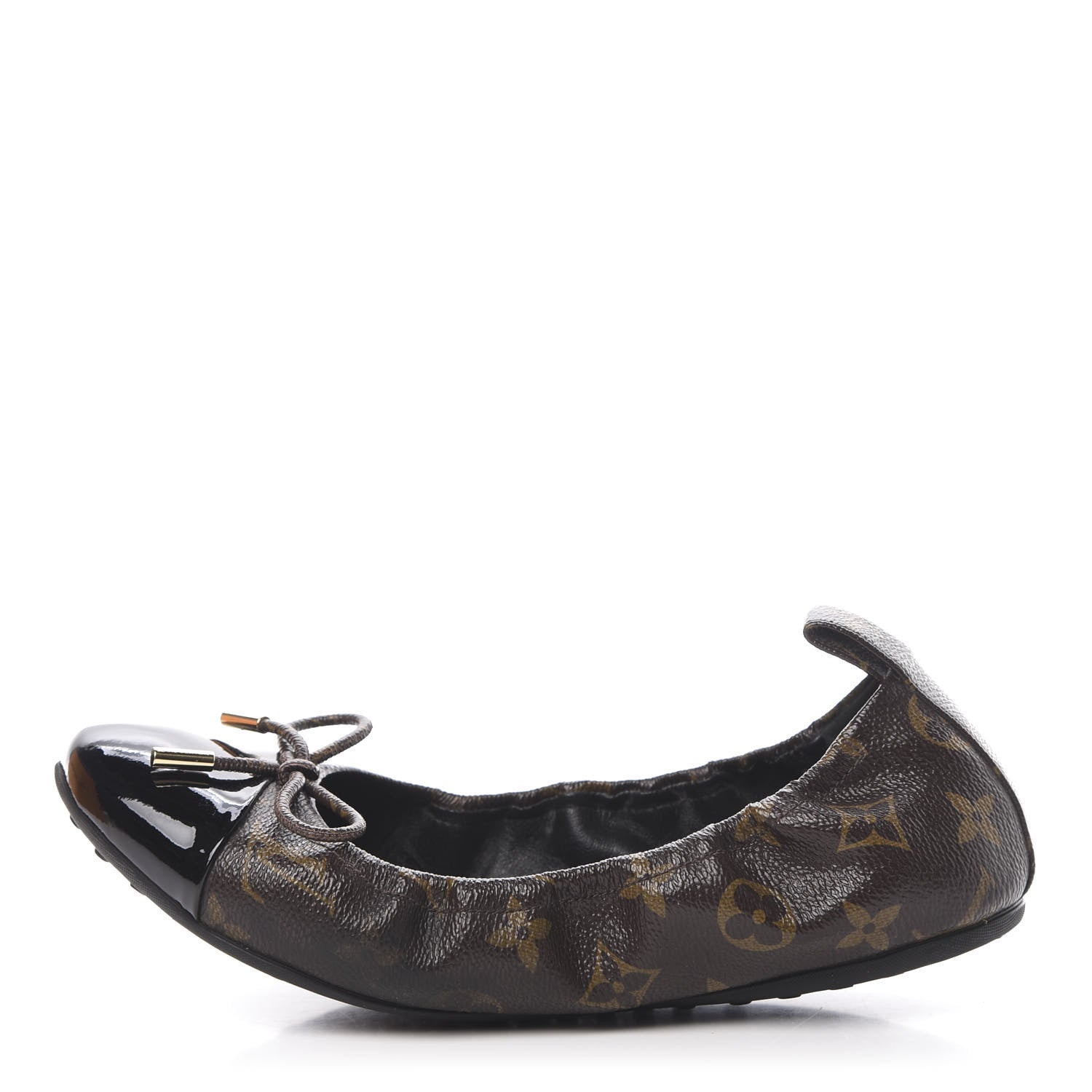 Louis Vuitton Monogram Flirty Ballerina Flats 37.5 Black 1 of 12