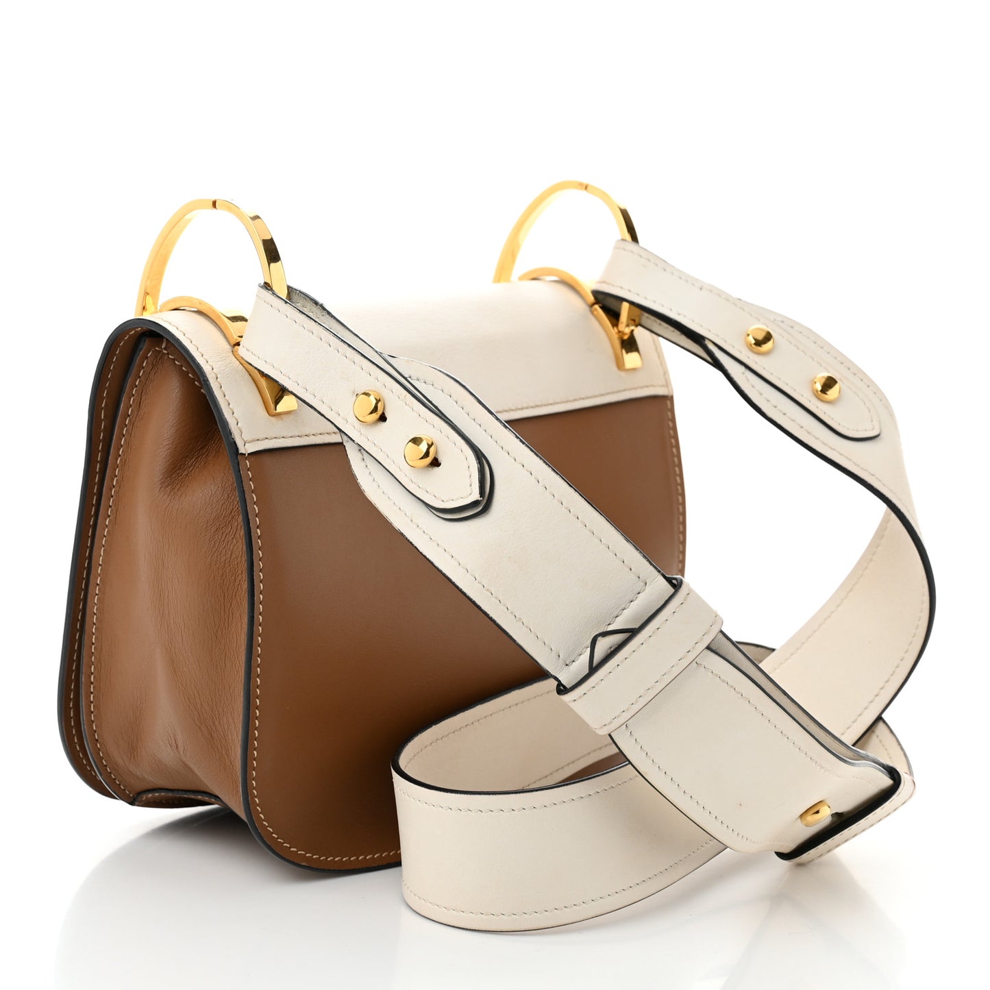 City Calf Pionniere Saddle Bag Cannella White