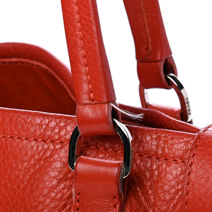 Prada Vitello Daino Buckle Shoulder Bag Rosso 5 of 5