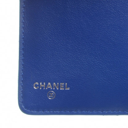 Chanel Patent Quilted Compact Zip Wallet Blue 6 of 7
