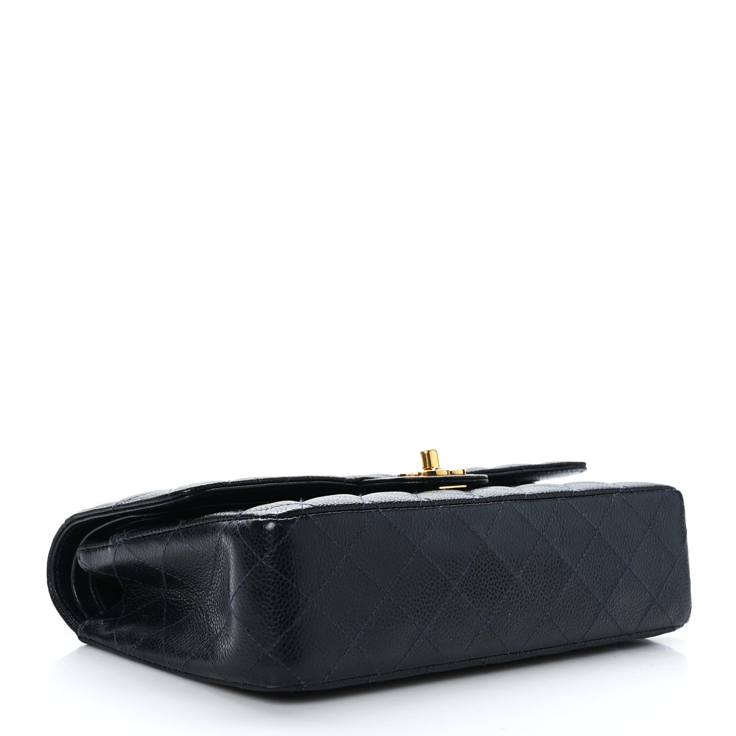 Chanel Caviar Quilted Medium Double Flap Navy 4 of 9
