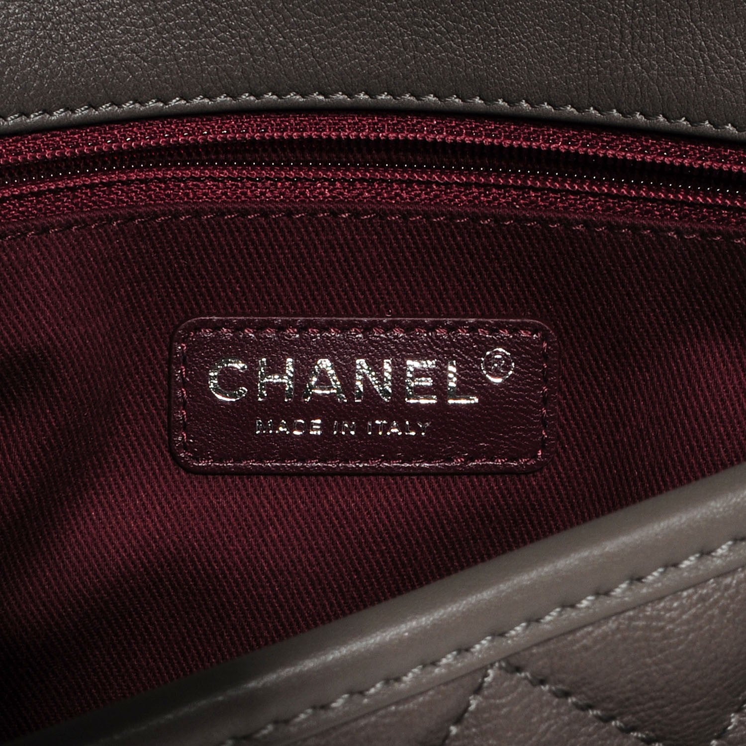 Chanel Calfskin Medium Casual Riviera Flap Dark Grey 7 of 9