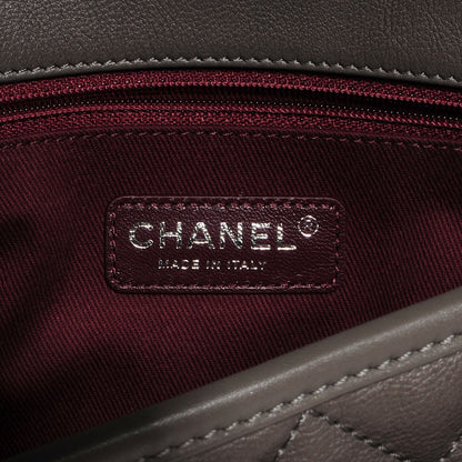 Chanel Calfskin Medium Casual Riviera Flap Dark Grey 7 of 9