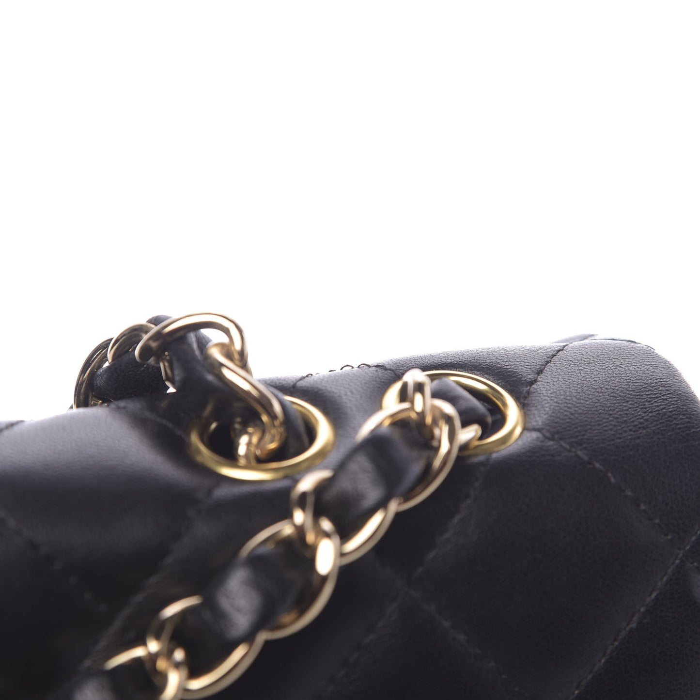 Lambskin Quilted Jumbo Single Flap Black