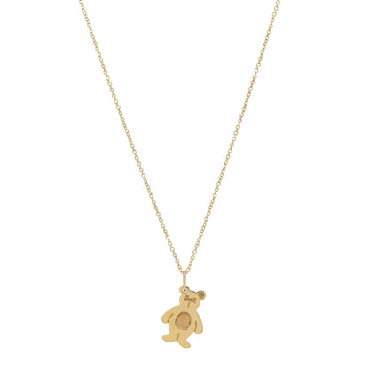 Tiffany 18K Yellow Gold Bear Hug Charm Necklace 1 of 7