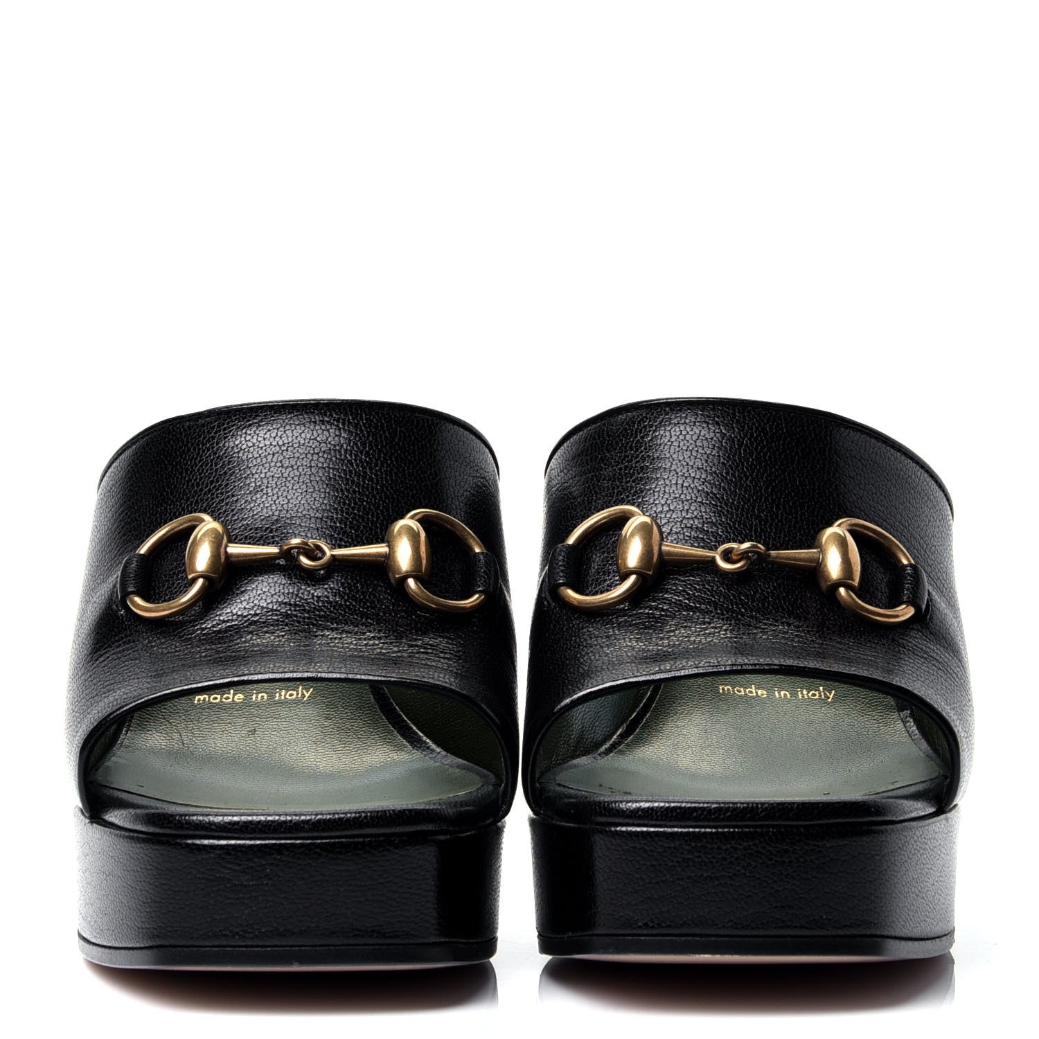 Gucci Granada Kid Houdan Platform Slide Sandals 36.5 Black 2 of 10