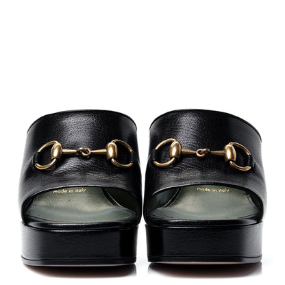 Gucci Granada Kid Houdan Platform Slide Sandals 36.5 Black 2 of 10