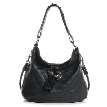 Gucci Leather G Wave Shoulder Bag Black 1 of 7