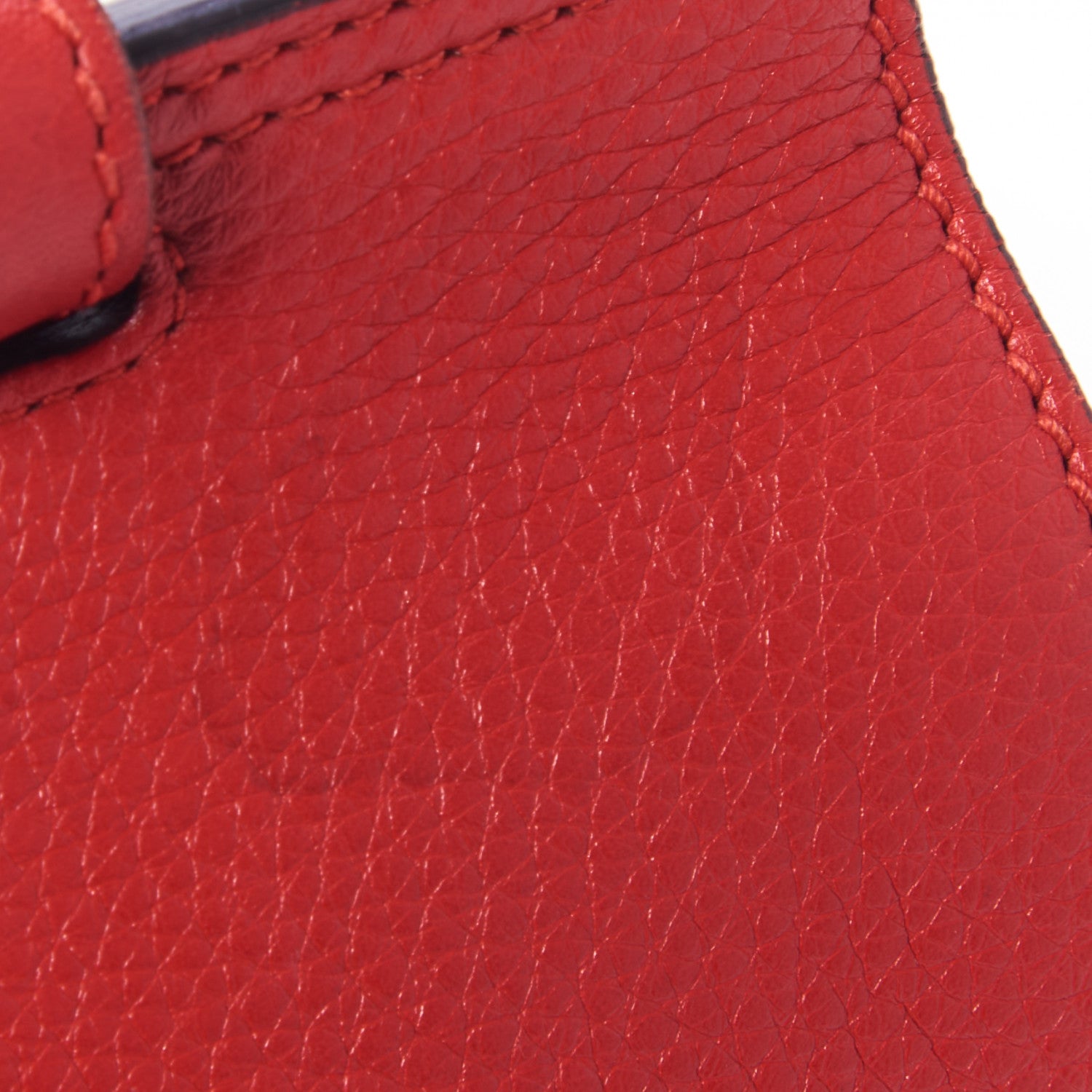 Gucci Cellarius Calfskin Small Bamboo Daily Top Handle Bag Hibiscus Red 9 of 9