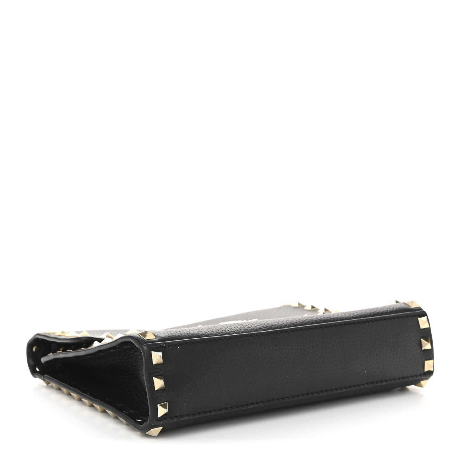 Valentino Garavani Pebbled Calfskin Medium Rockstud Flip Lock Crossbody Bag Black 4 of 10