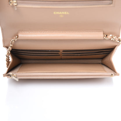 Chanel Caviar Quilted Wallet On Chain WOC Beige 5 of 11