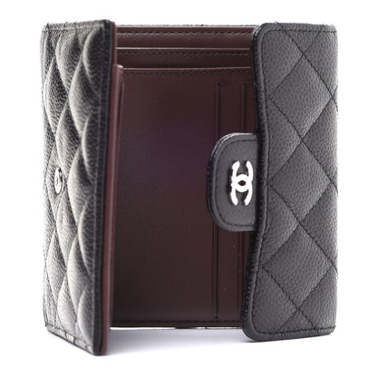 Chanel Caviar Quilted Compact Flap Wallet Black 5 of 10