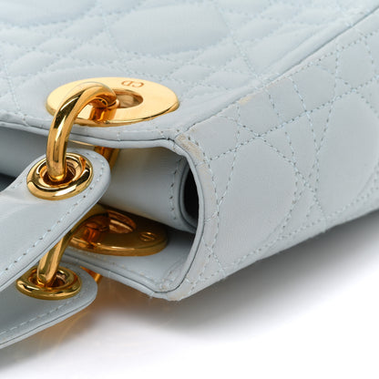 Christian Dior Lambskin Cannage Mini Lady Dior Light Blue 12 of 12