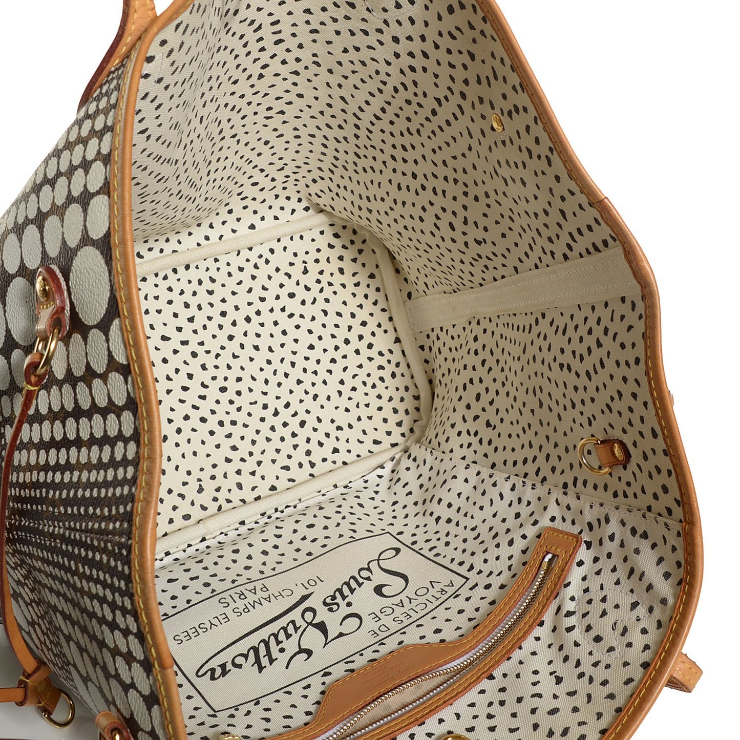 Monogram Kusama Waves Neverfull MM White