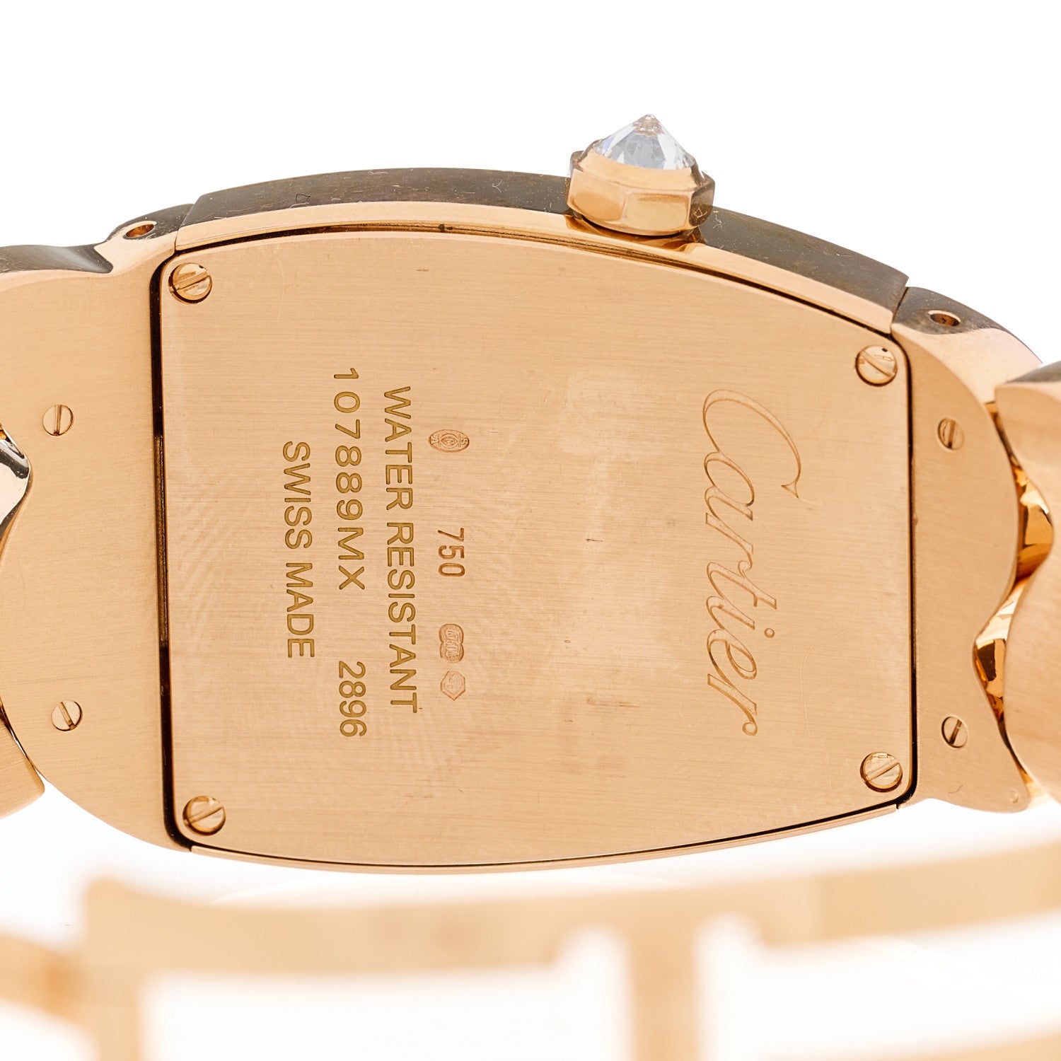 Cartier 18K Pink Gold Diamond Bezel 28mm La Dona Quartz Watch 4 of 4