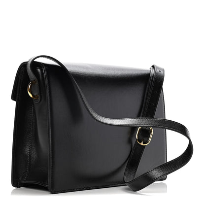 Gucci Textured Calfskin Medium Torchon GG Ring Shoulder Bag Black 3 of 17