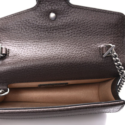 Gucci Monogram Jumbo GG Textured Dollar Calfskin Super Mini Dionysus Shoulder Bag Camel Ebony New Acero 5 of 9