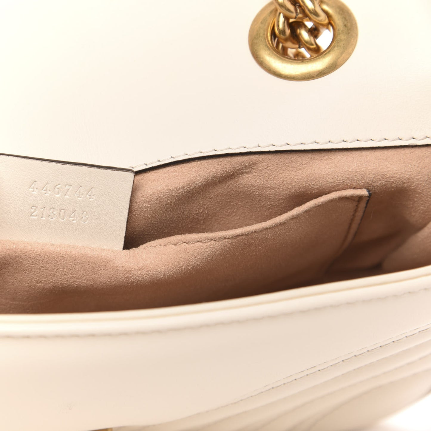 Calfskin Matelasse Mini GG Marmont Shoulder Bag White