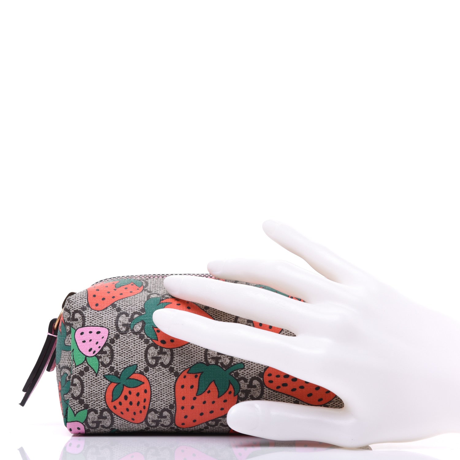 Gucci GG Supreme Monogram Strawberry Cosmetic Case 2 of 12