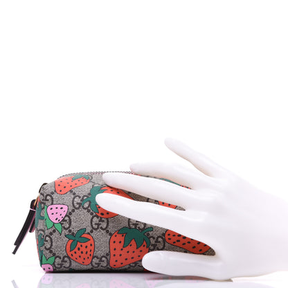 Gucci GG Supreme Monogram Strawberry Cosmetic Case 2 of 12