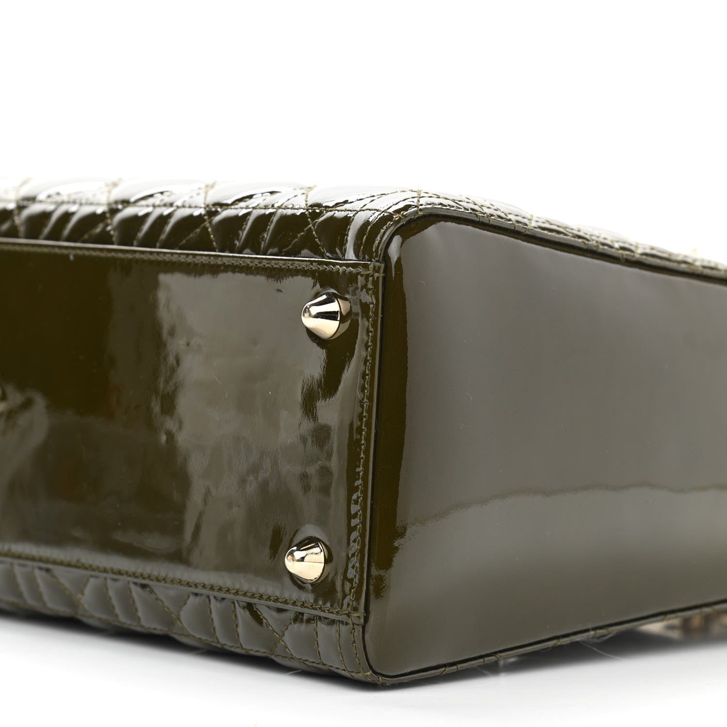 Christian Dior Patent Cannage Large Lady Dior Olive 9 of 9