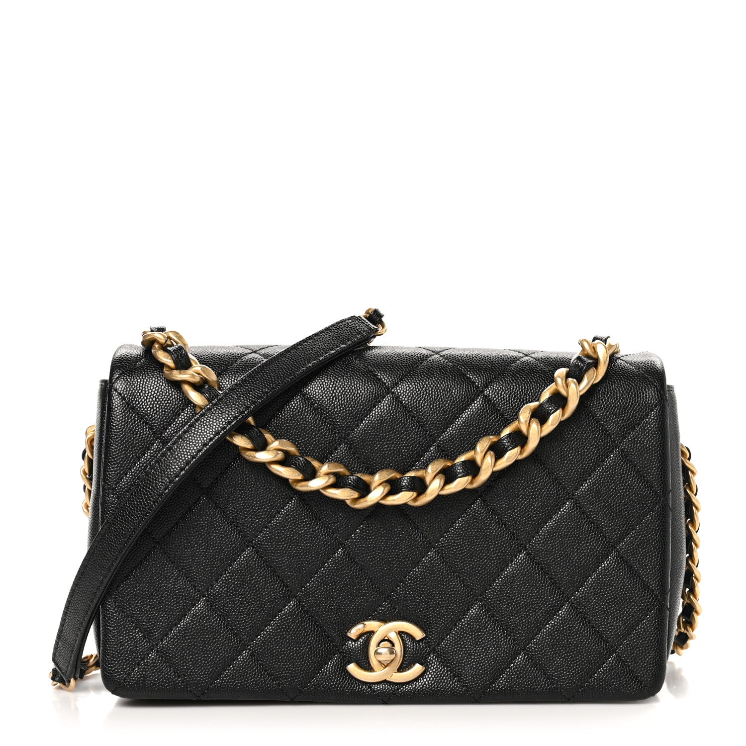 Chanel Caviar Quilted Medium Fashion Therapy Flap Bag Black 1 of 10
