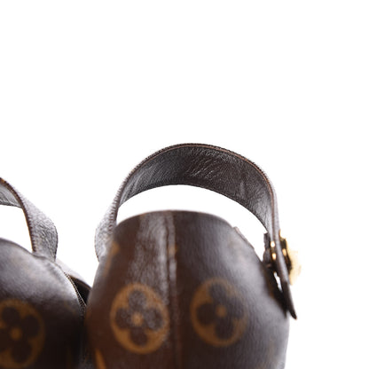 Louis Vuitton Patent Monogram Ritual Platform Pumps 37.5 13 of 15
