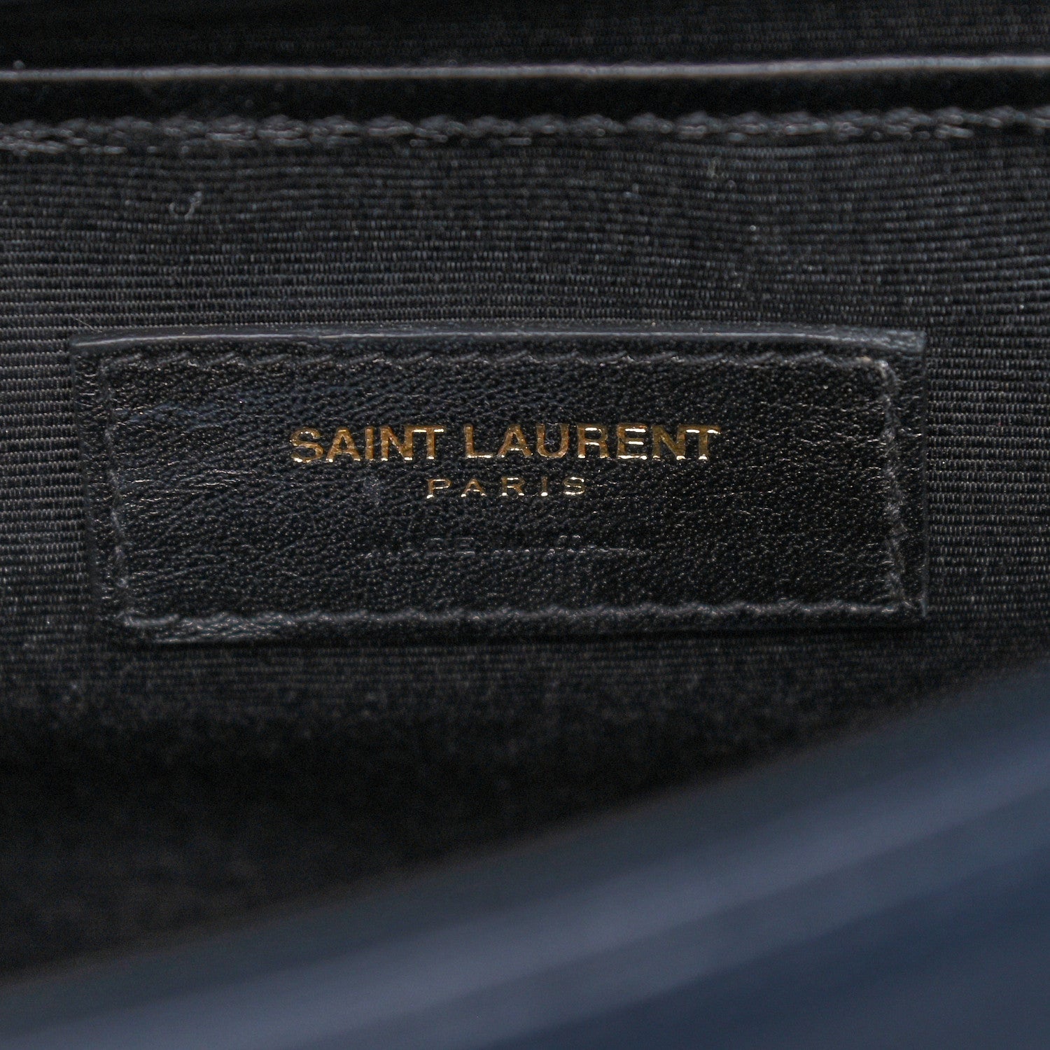 Saint Laurent Calfskin Medium Moujik Top Handle Bag Navy 5 of 12