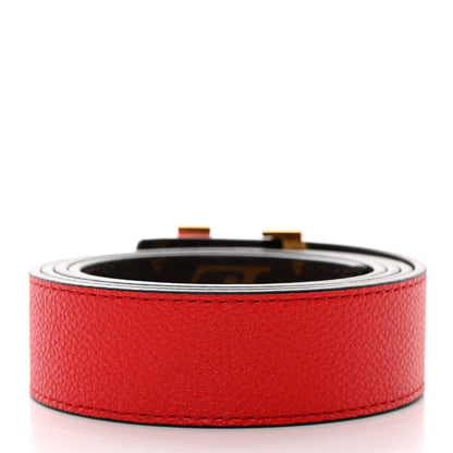 Louis Vuitton Calfskin Monogram 30mm LV Initiales Reversible Belt 95 38 Coquelicot 3 of 6