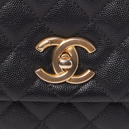 Chanel Caviar Quilted Small Coco Handle Flap Black 7 of 9