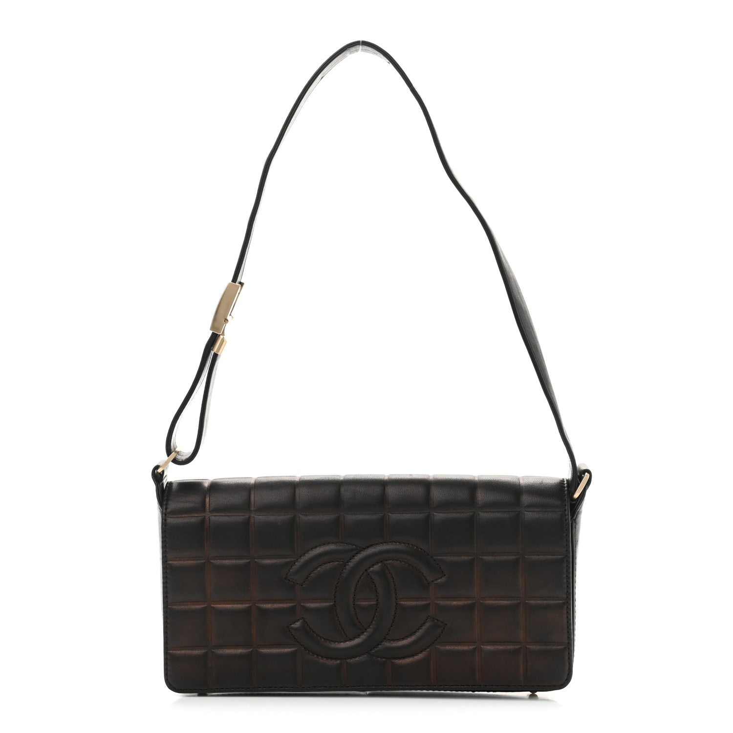 Chanel Lambskin Quilted CC Chocolate Bar Flap Black 1 of 12